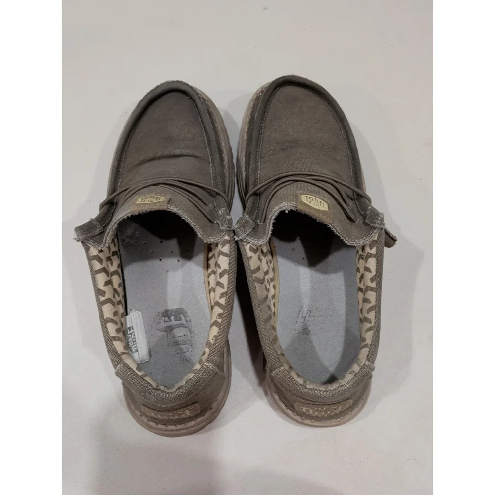 Hey Dude Mens Wally Tobocco Stretch Slip On Size 10 M